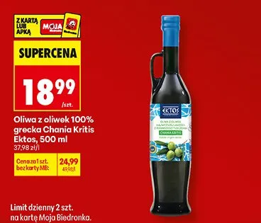 Oliwa z oliwek grecka Lyttos promocja w Biedronka