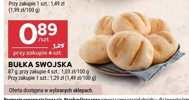 Bułka swojska promocja w Stokrotka
