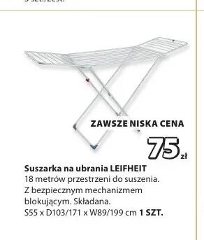 Suszarka na ubrania LEIFHEIT promocja w Jysk