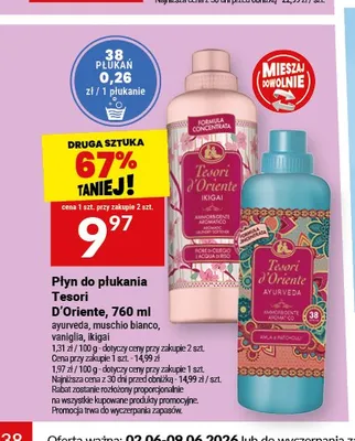 Płyn do płukania Tesori D'Oriente vaniglia 760ml promocja w Twój Market