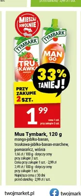Mus owocowy Tymbark pomarańcz promocja w Twój Market