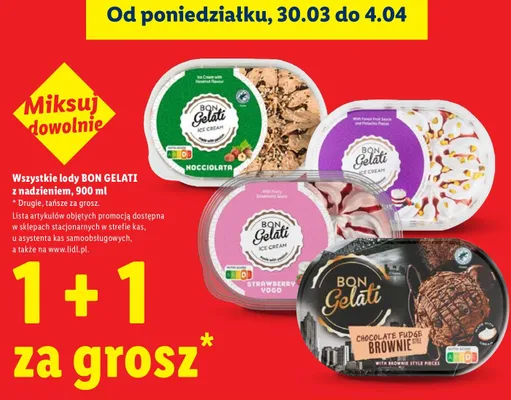 Lody z nadzieniem promocja w Lidl