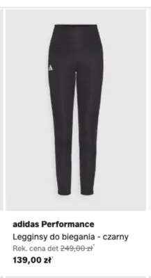 Legginsy do biegania adidas Performance czarne promocja w Lounge by Zalando
