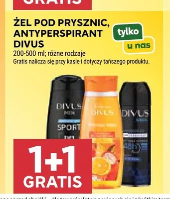 Antyperspirant Divus promocja w Stokrotka