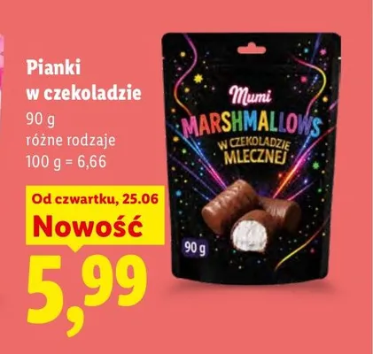 Pianki w czekoladzie Mumi promocja w Lidl