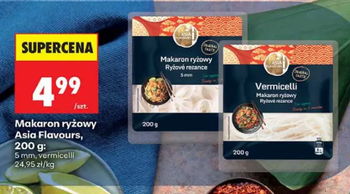 Makaron ryżowy 5 mm Asia Flavours promocja w Biedronka