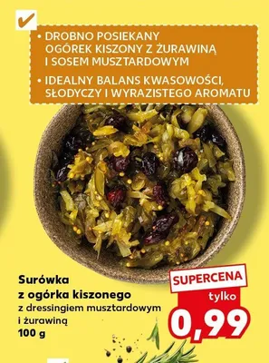 Surówka z ogórka kiszonego z dressingiem musztardowym i żurawiną promocja w Kaufland