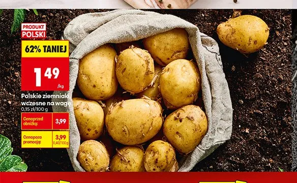 Ziemniaki wczesne polskie promocja w Biedronka