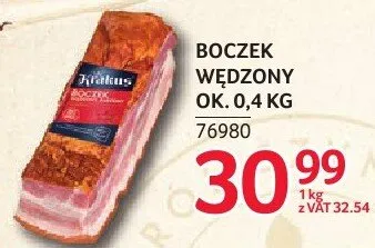 Boczek wędzony Krakus ok. 0,4 kg promocja w Selgros