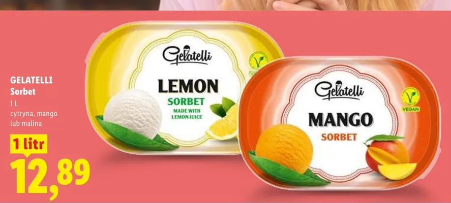 Sorbet mango Gelatelli promocja w Lidl