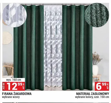Firana żakardowa wys. 160cm promocja w Merkury Market