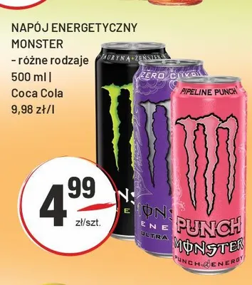 Napoj energetyczny Monster energy reserve promocja w Sedal