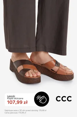 Klapki skórzane Lasocki promocja w CCC