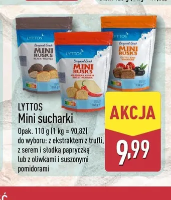 Mini sucharki z serem i słodką papryczką Lyttos promocja w Aldi
