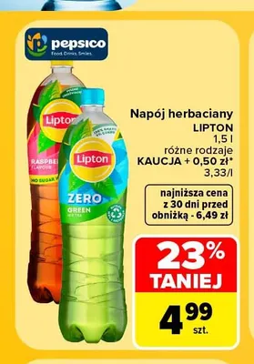 Napój herbaciany Lipton Raspberry promocja w Carrefour