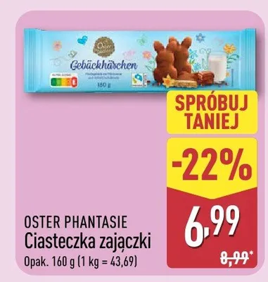 Ciasteczka zajączki promocja w Aldi