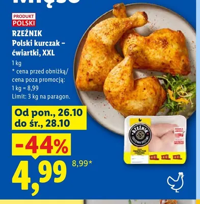 Polski kurczak ćwiartki XXL Rzeźnik promocja w Lidl