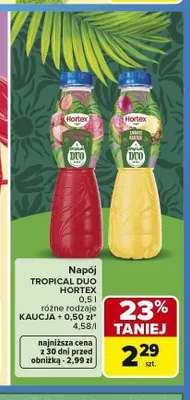 Napój Tropical Duo Hortex promocja w Carrefour