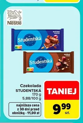 Czekolada gorzka Studentská promocja w Carrefour Market