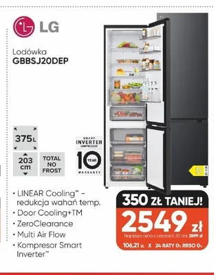 Lodówka LG GBBSJ20DEP promocja w Max Elektro