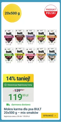 Mokra karma dla psa Bult 20-pak 500 g - mix smaków promocja w ERLI