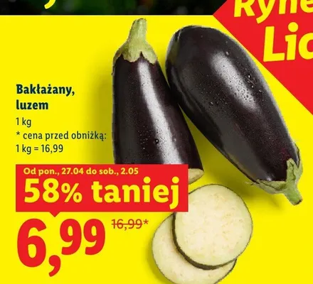 Bakłażany luzem promocja w Lidl