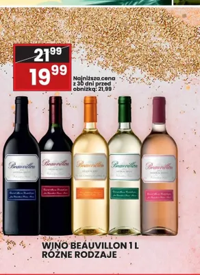 Wino białe półsłodkie Beauvillon Medium Sweet promocja w Wafelek