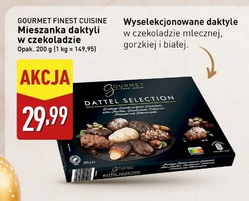 Mieszane daktyle w czekoladzie promocja w Aldi