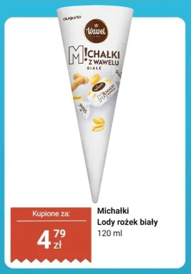 Lody rożek biały Michałki z Wawelu promocja w Dino