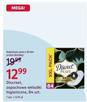 Zapachowe wkładki higieniczne promocja w Rossmann