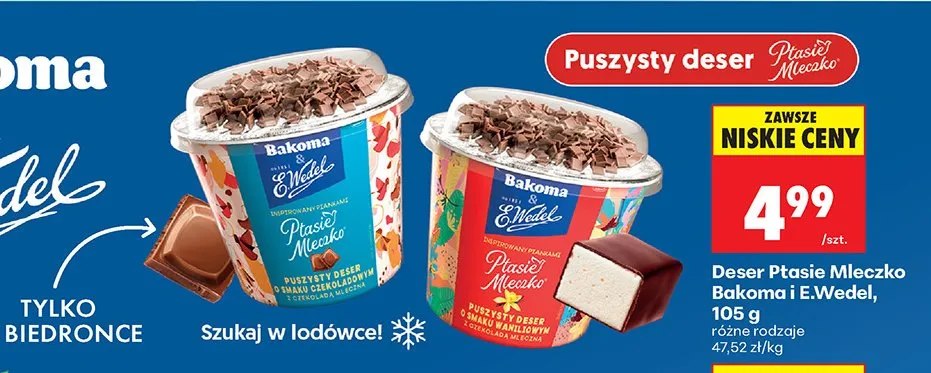 Deser Ptasie Mleczko promocja w Biedronka