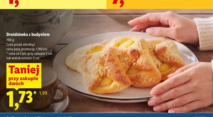 Drożdżówka z budyniem promocja w Lidl
