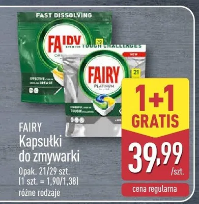 Kapsułki do zmywarki Fairy Platinum promocja w Aldi