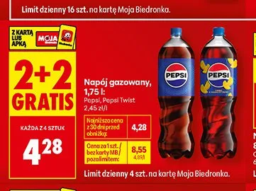 Napój gazowany Pepsi Twist promocja w Biedronka