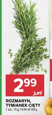 Rozmaryn, tymianek cięty promocja w Stokrotka