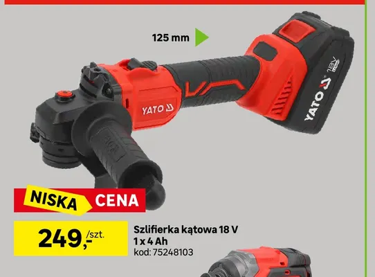 Szlifierka kątowa Yato promocja w Leroy Merlin