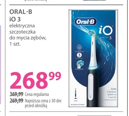 Elektryczna szczoteczka do mycia zębów iO 3 Oral-B promocja w Hebe