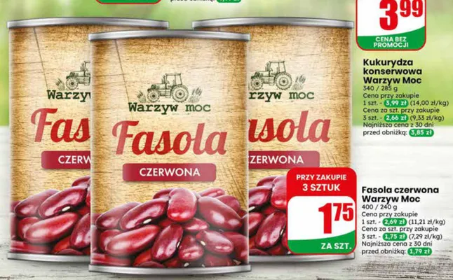 Fasola czerwona Warzyw Moc promocja w Dino
