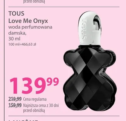 Woda perfumowana damska Love Me Onyx Tous promocja w Hebe