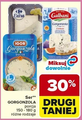 Ser Gorgonzola różne rodzaje promocja w Carrefour Market