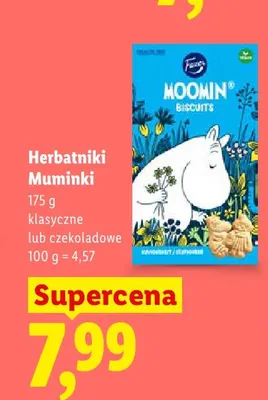 Herbatniki Muminki czekoladowe Fazer promocja w Lidl