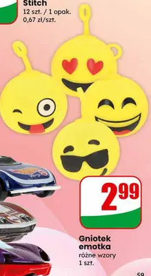 Gniotek emotka różne wzory promocja w Dino