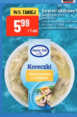 Koreczki śledziowe z olejem Master Fish promocja w POLOmarket