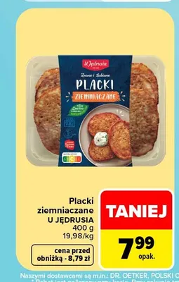 Placki ziemniaczane U Jędrusia promocja w Carrefour
