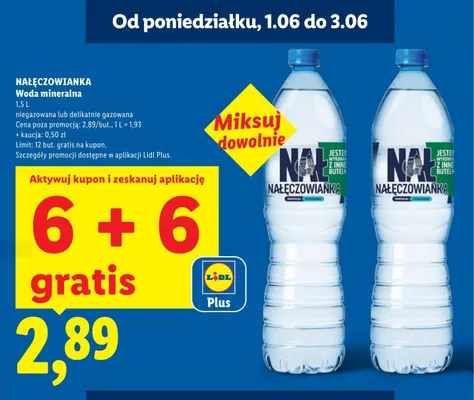 Woda mineralna Nałęczowianka promocja w Lidl