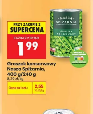 Groszek konserwowy Nasza Spiżarnia promocja w Biedronka