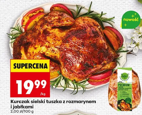Kurczak sielski tuszka z rozmarynem i jabłkami promocja w Biedronka