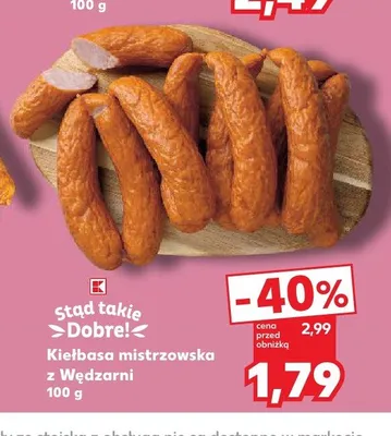 Kiełbasa mistrzowska z Wędzarni Stąd takie Dobre! promocja w Kaufland