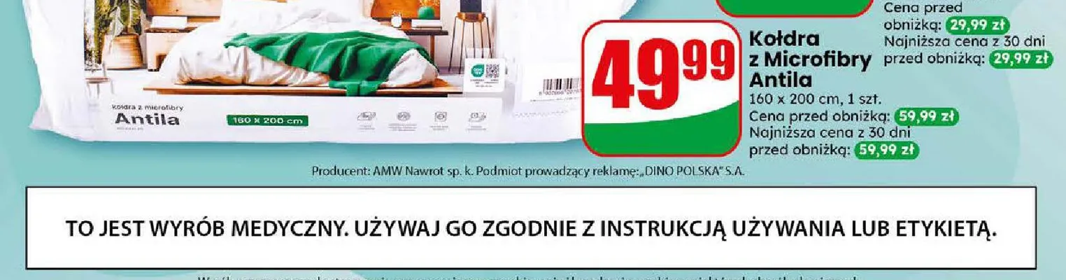 Kołdra z mikrofibry Antila 160x200 cm AMW promocja w Dino