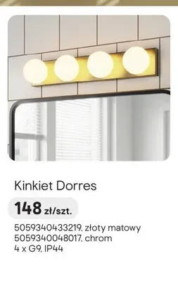 Kinkiet Dorres 4-punktowy chrom promocja w Castorama